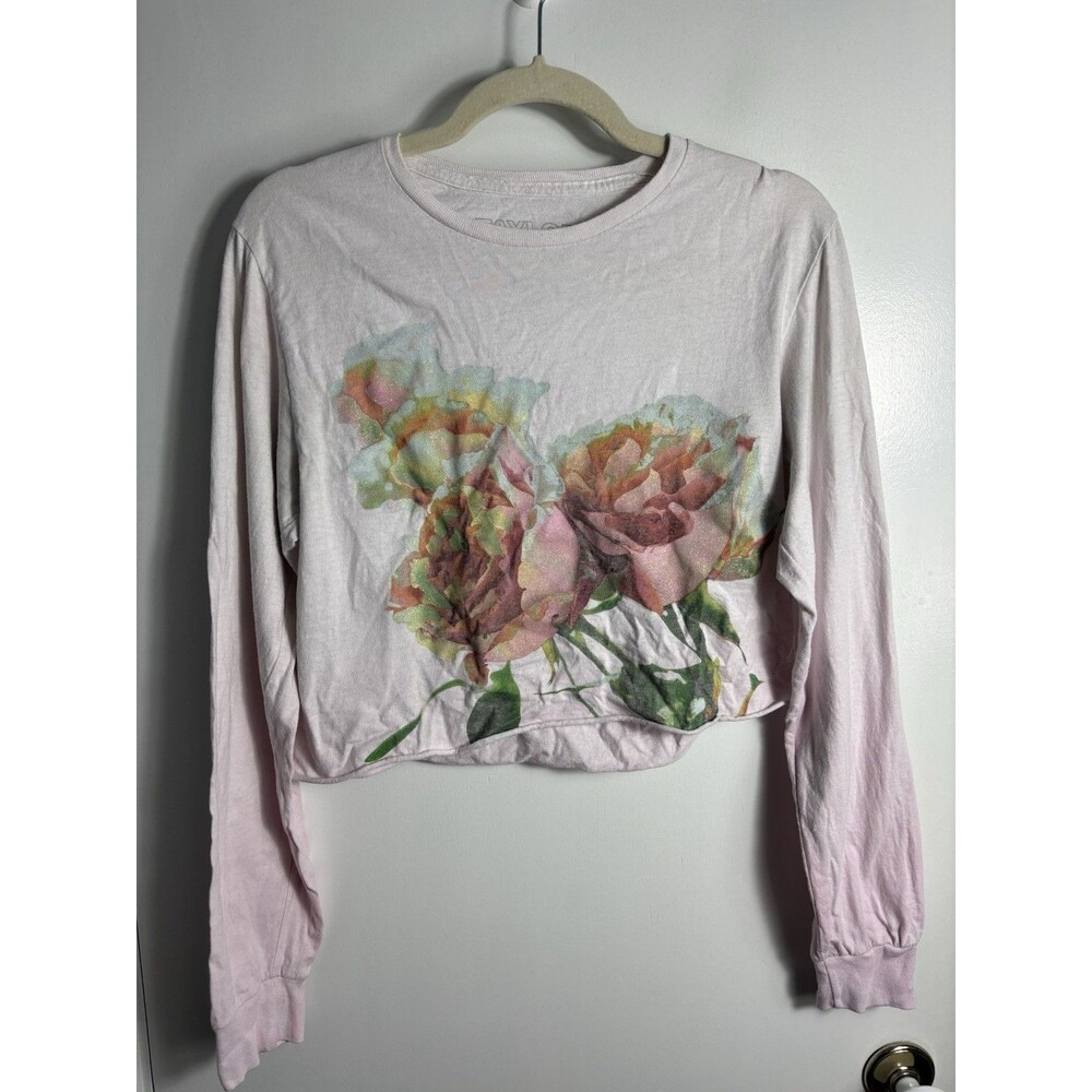 Taylor Swift Crop Top Official Merch Lover Shirt Small Pink Floral Glitter